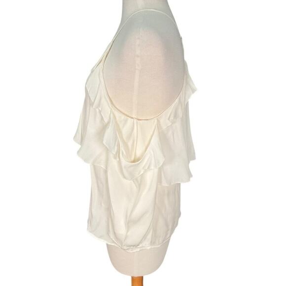 Paige 100% Silk Luciana Top in White Size Small Off Shoulder Sleeve Boho Halter - Picture 6 of 15
